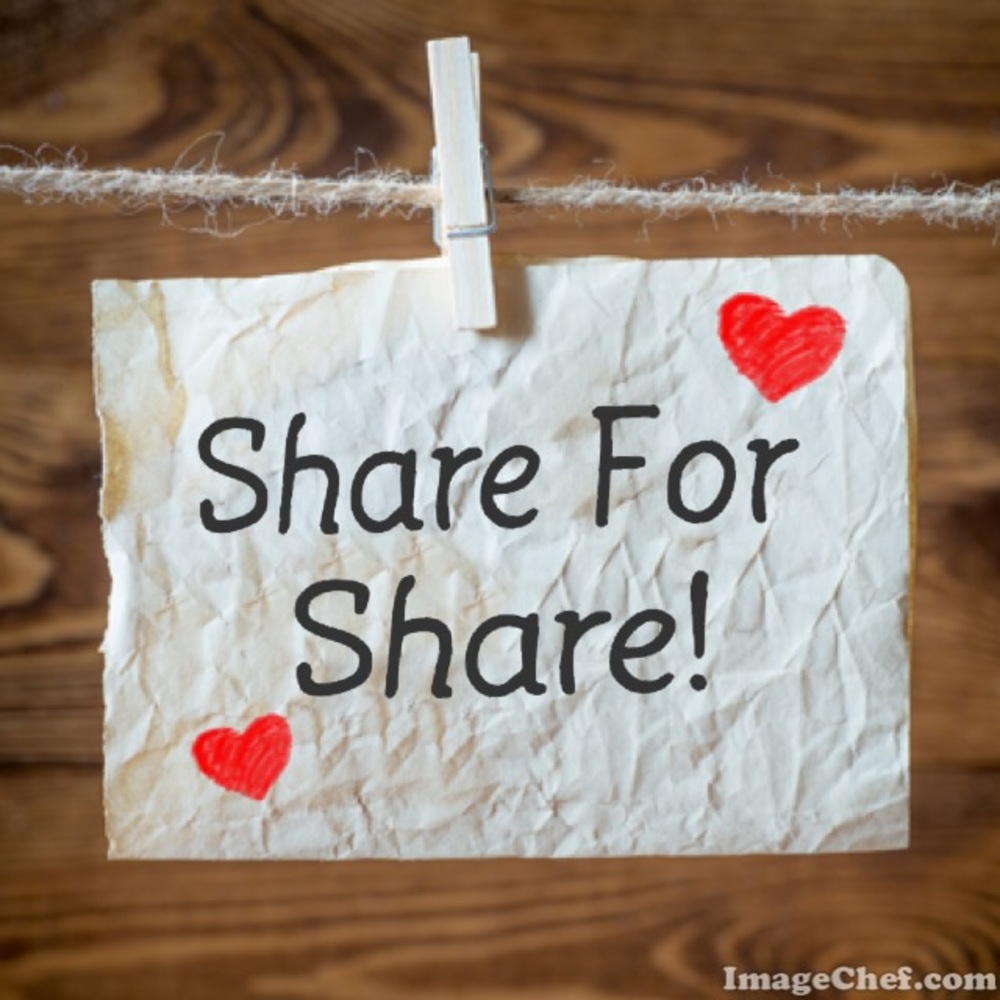 Share For Share! Let’s share the love! ❤️